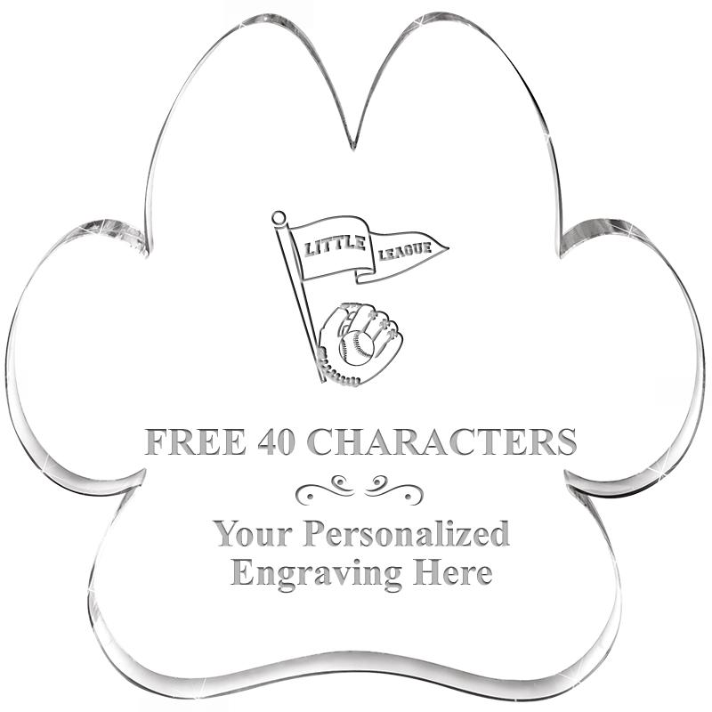 5.8" PAW PRINT ACRYLIC