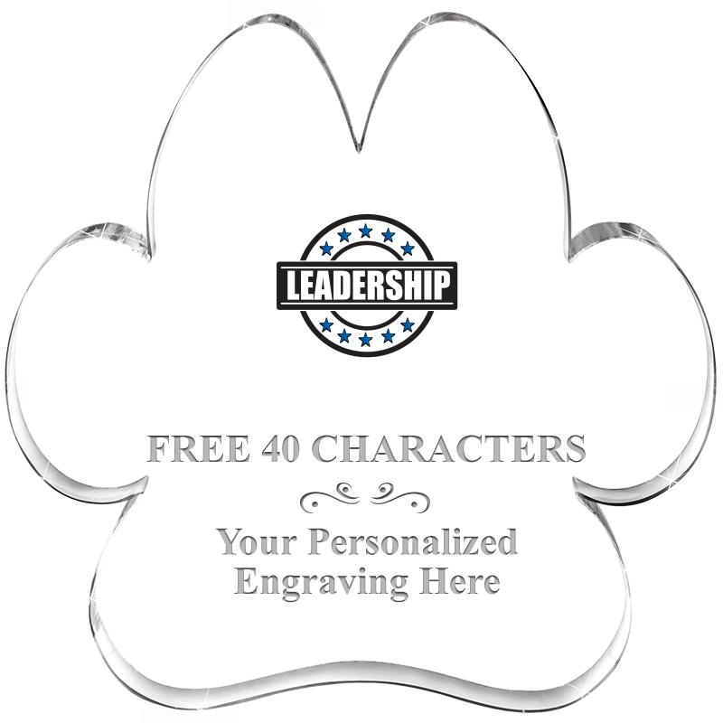 5.8" PAW PRINT ACRYLIC