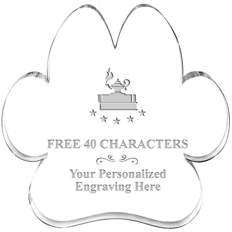 5.8" PAW PRINT ACRYLIC