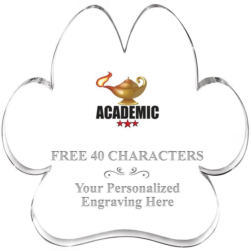 5.8" PAW PRINT ACRYLIC