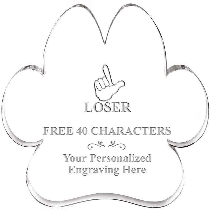 5.8" PAW PRINT ACRYLIC