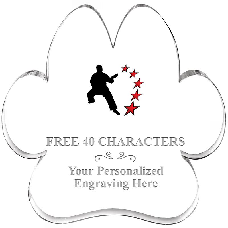 5.8" PAW PRINT ACRYLIC