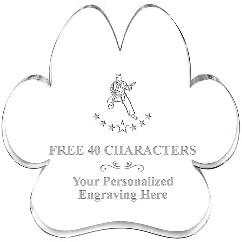 5.8" PAW PRINT ACRYLIC