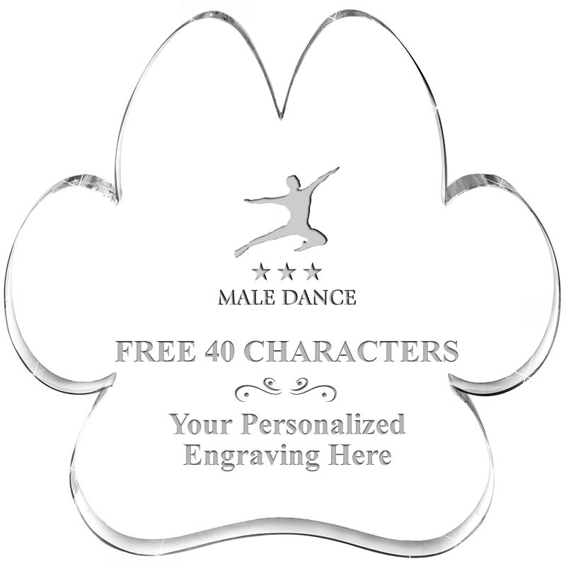 5.8" PAW PRINT ACRYLIC