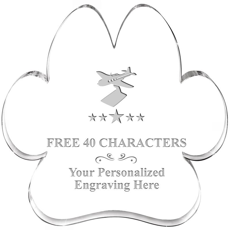 5.8" PAW PRINT ACRYLIC