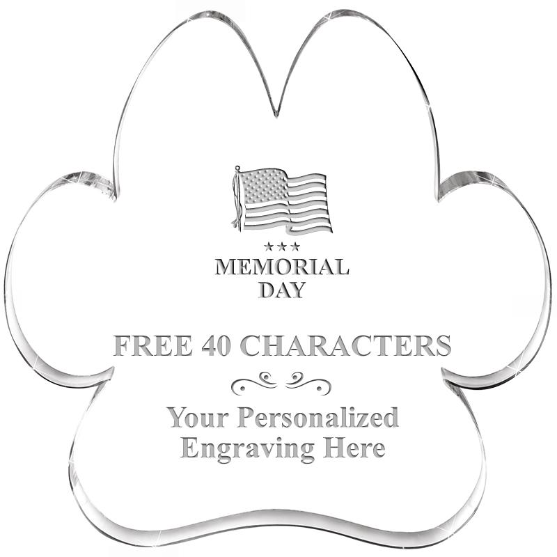 5.8" PAW PRINT ACRYLIC