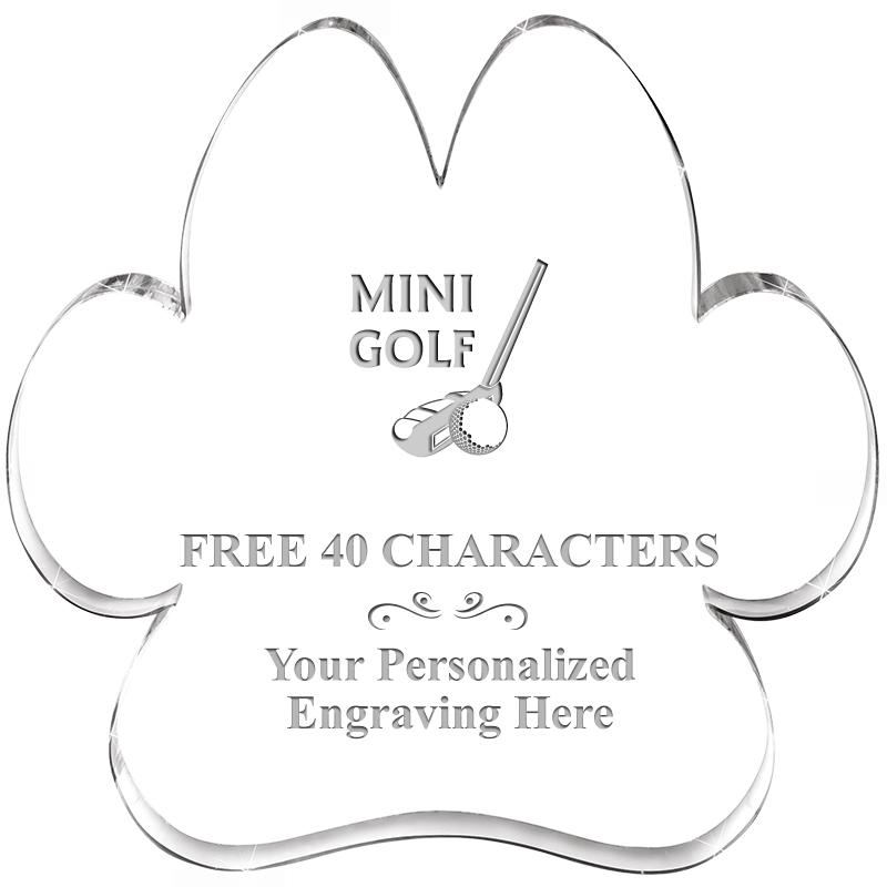 5.8" PAW PRINT ACRYLIC