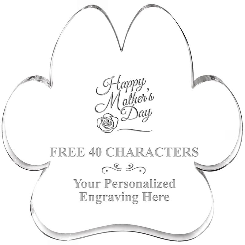 5.8" PAW PRINT ACRYLIC