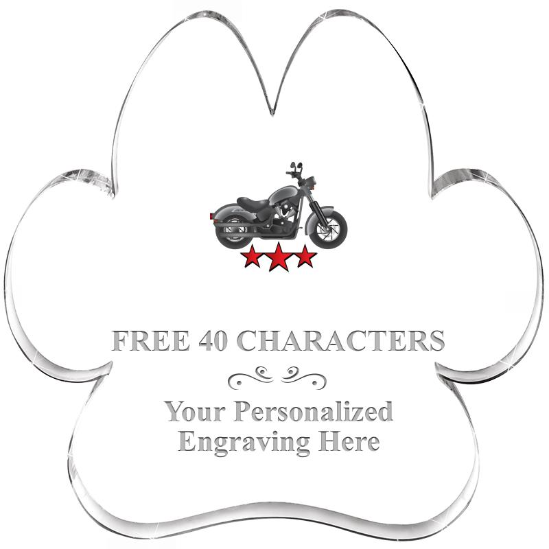 5.8" PAW PRINT ACRYLIC