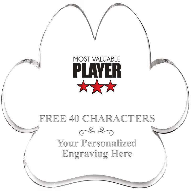 5.8" PAW PRINT ACRYLIC