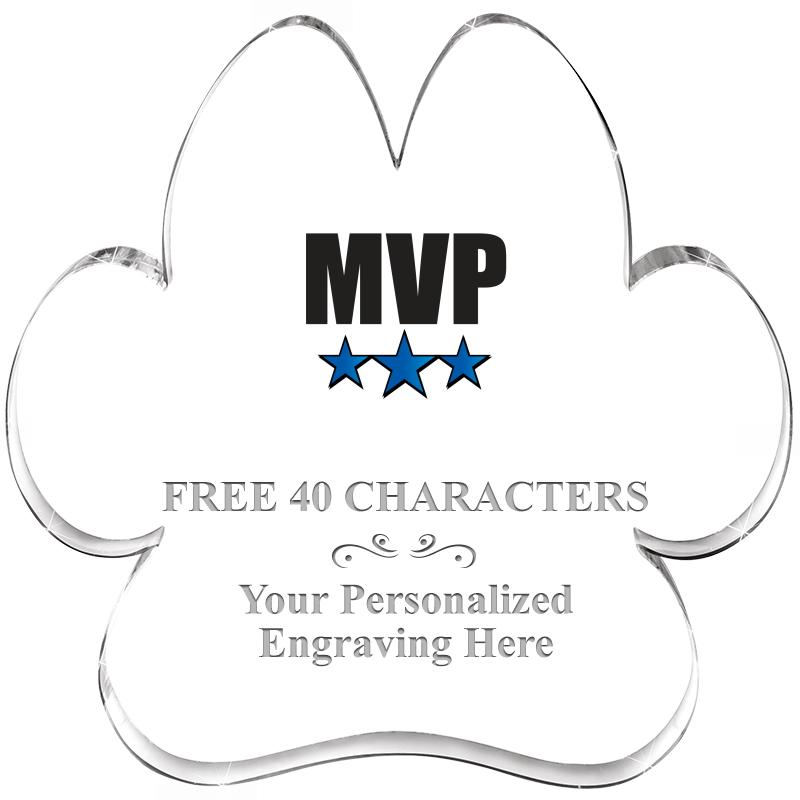 5.8" PAW PRINT ACRYLIC