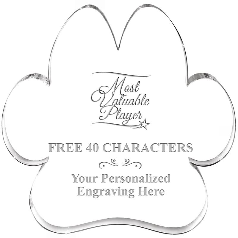 5.8" PAW PRINT ACRYLIC