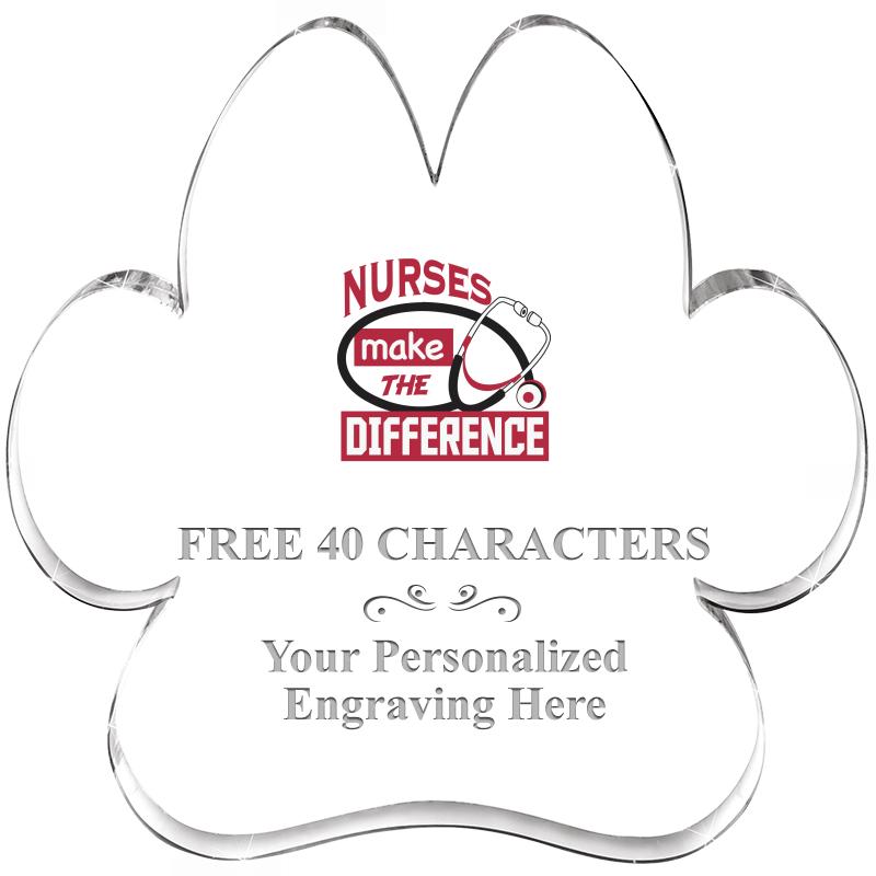 5.8" PAW PRINT ACRYLIC