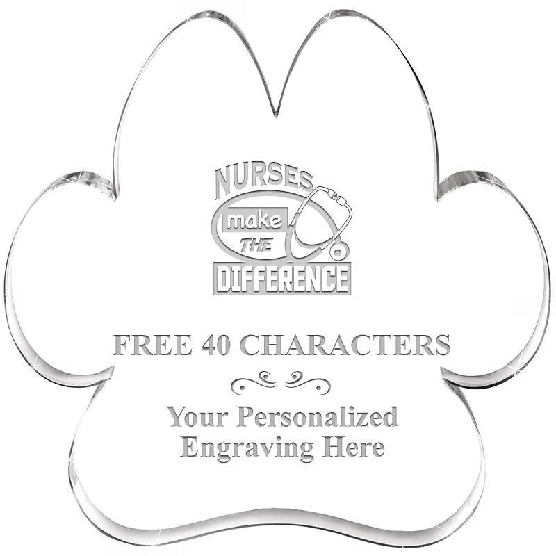 5.8" PAW PRINT ACRYLIC