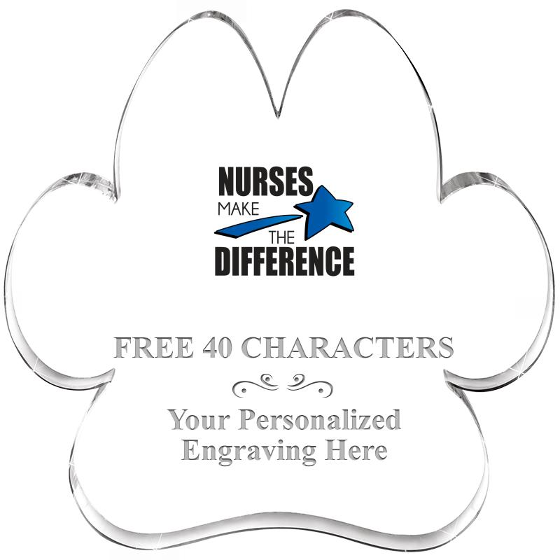 5.8" PAW PRINT ACRYLIC