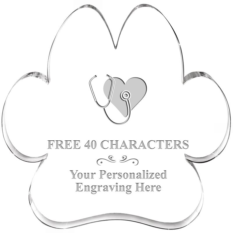 5.8" PAW PRINT ACRYLIC