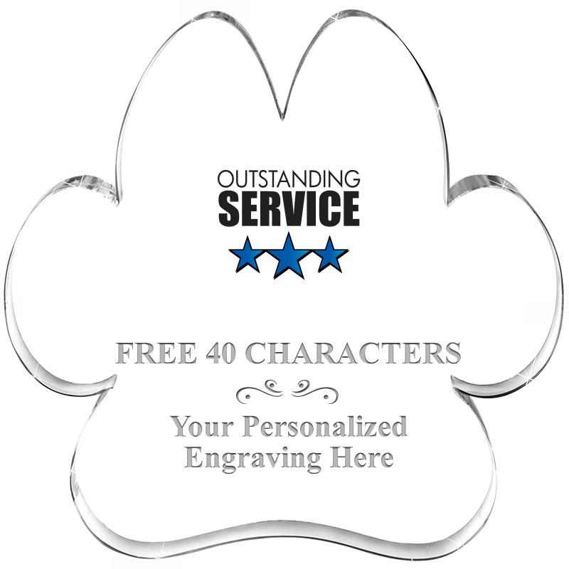 5.8" PAW PRINT ACRYLIC