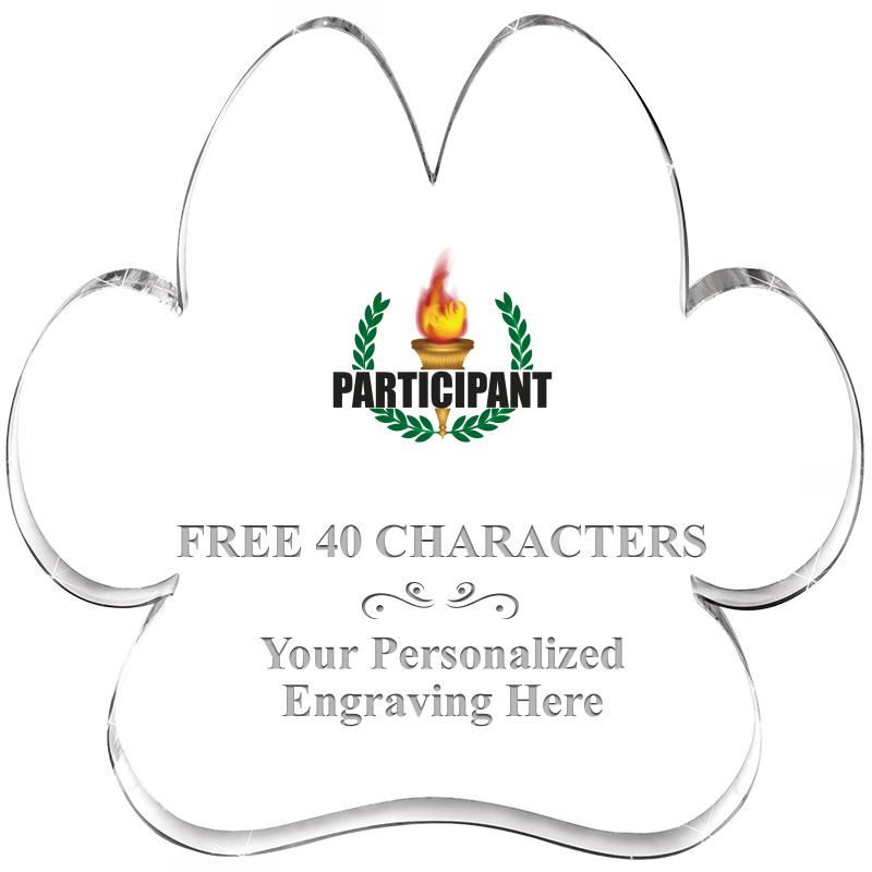 5.8" PAW PRINT ACRYLIC