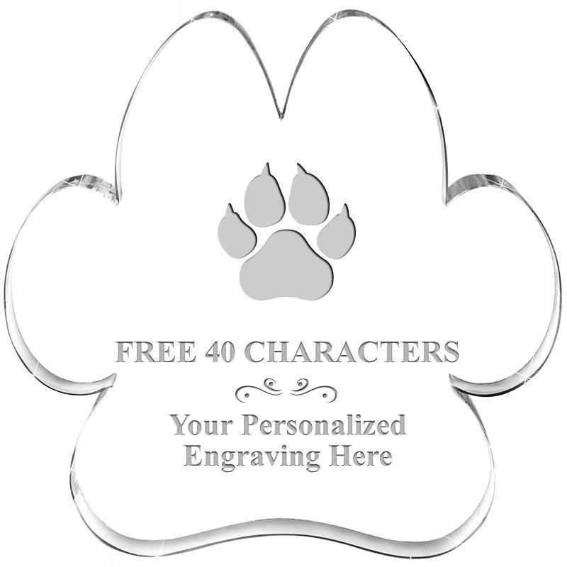 5.8" PAW PRINT ACRYLIC