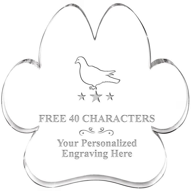 5.8" PAW PRINT ACRYLIC