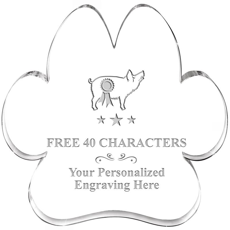 5.8" PAW PRINT ACRYLIC