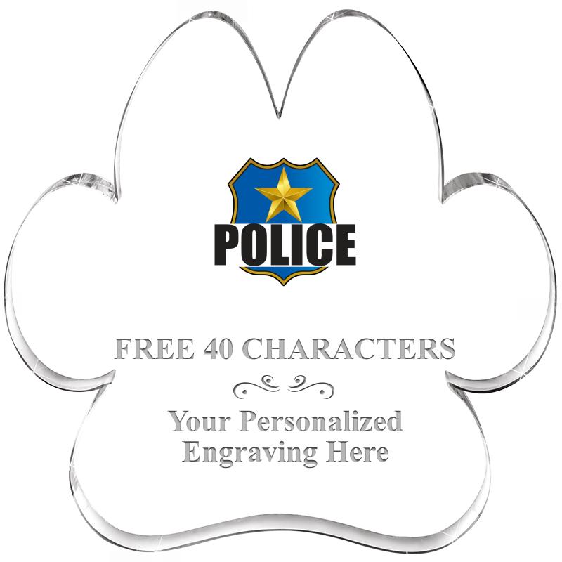 5.8" PAW PRINT ACRYLIC