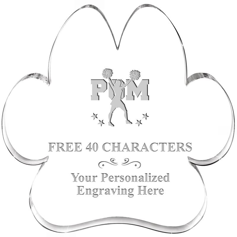 5.8" PAW PRINT ACRYLIC