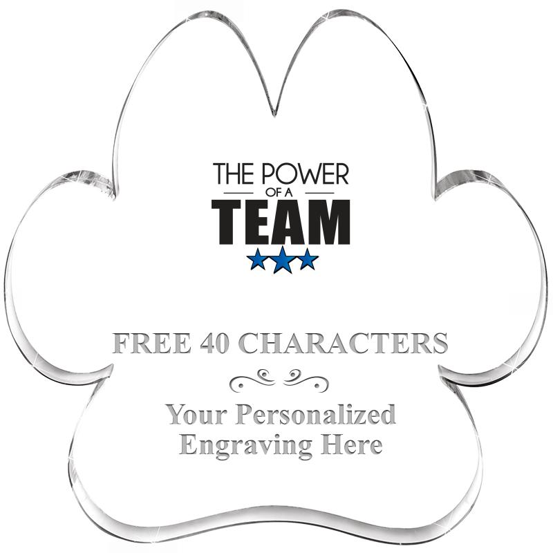 5.8" PAW PRINT ACRYLIC