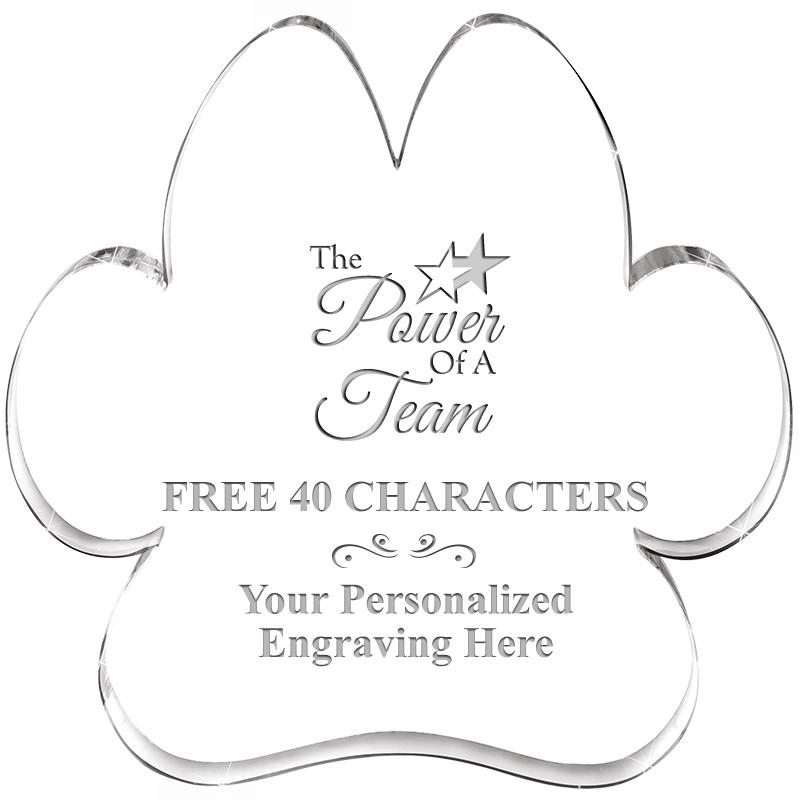 5.8" PAW PRINT ACRYLIC