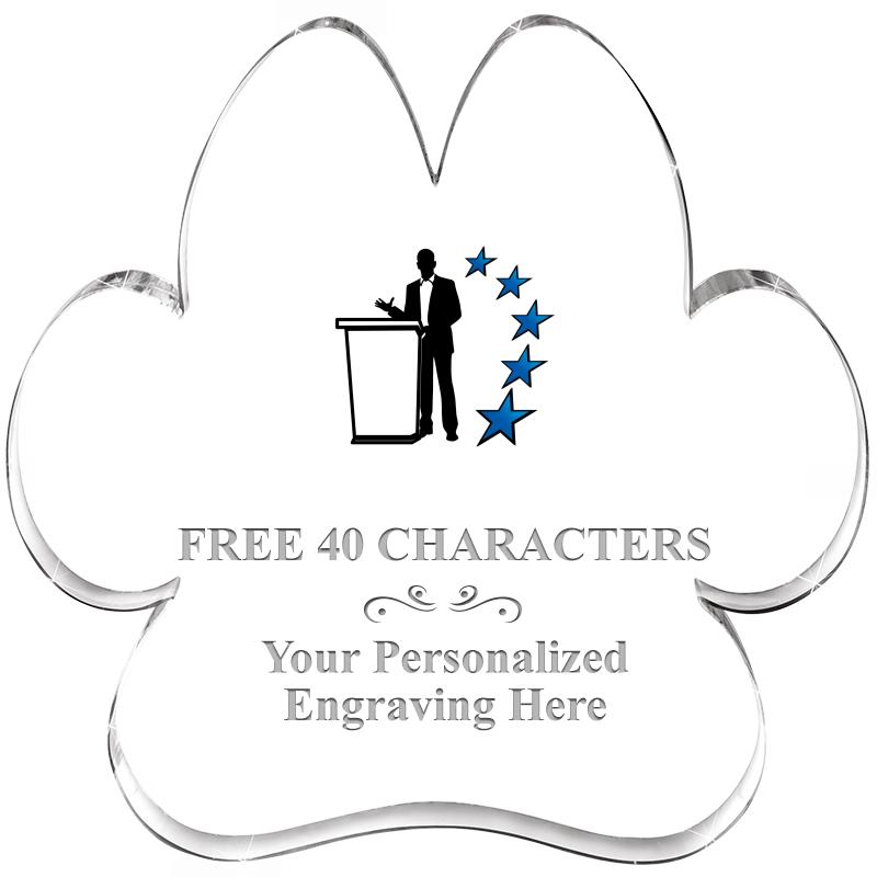 5.8" PAW PRINT ACRYLIC