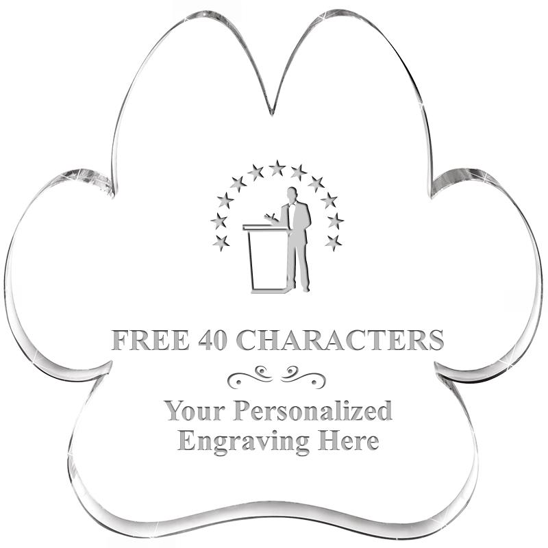 5.8" PAW PRINT ACRYLIC