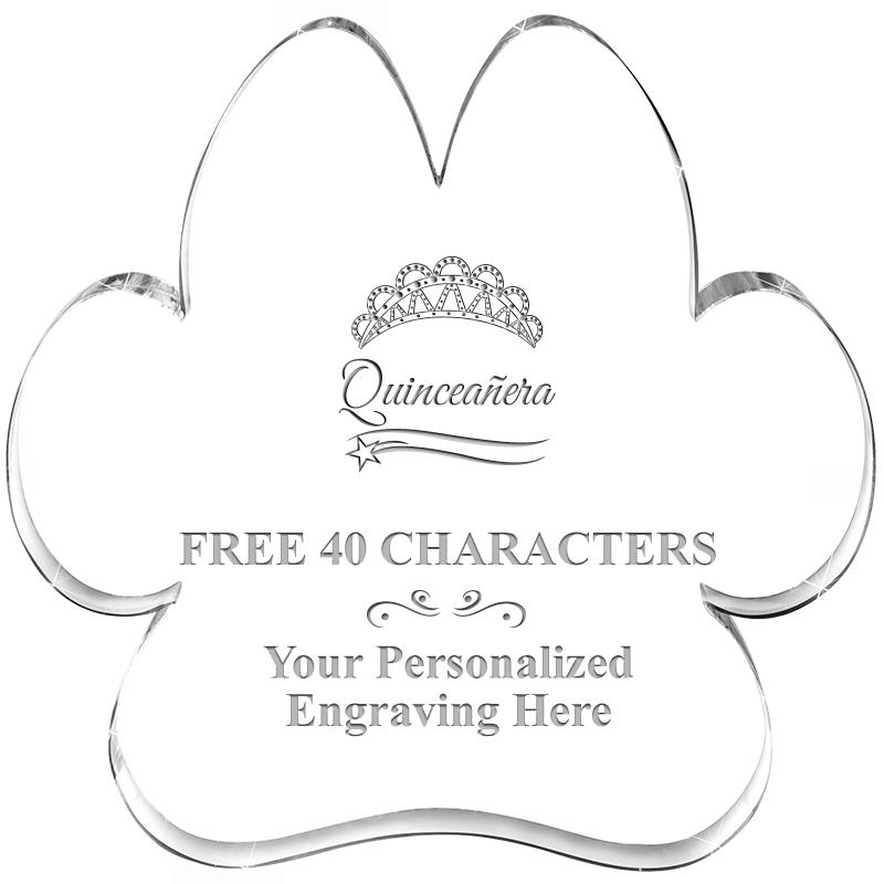 5.8" PAW PRINT ACRYLIC