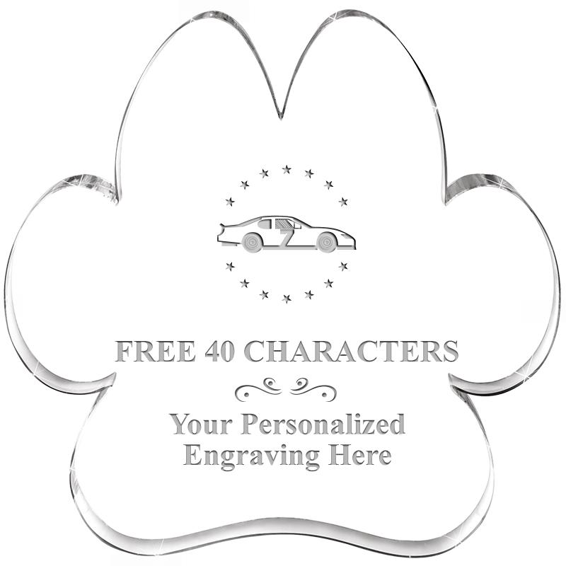 5.8" PAW PRINT ACRYLIC