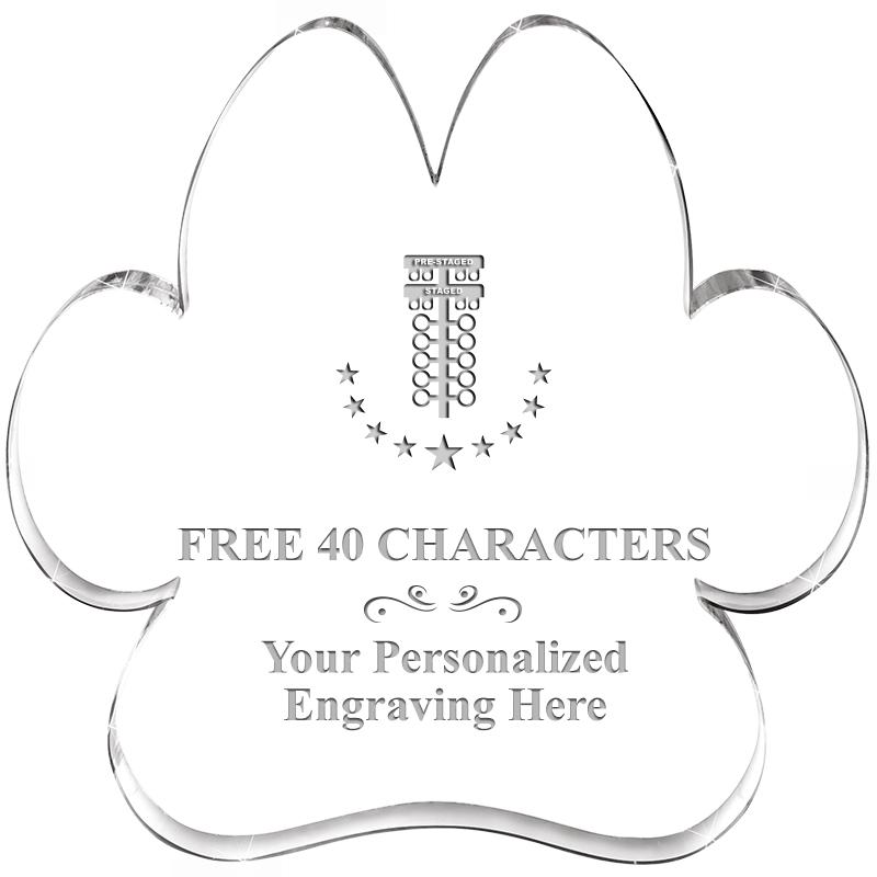 5.8" PAW PRINT ACRYLIC