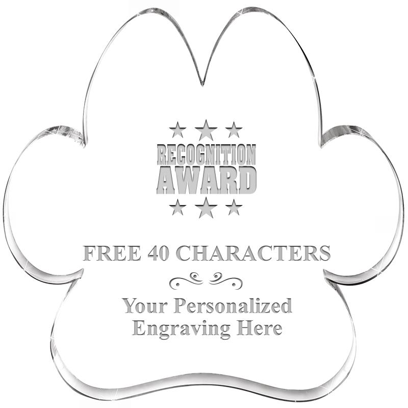 5.8" PAW PRINT ACRYLIC