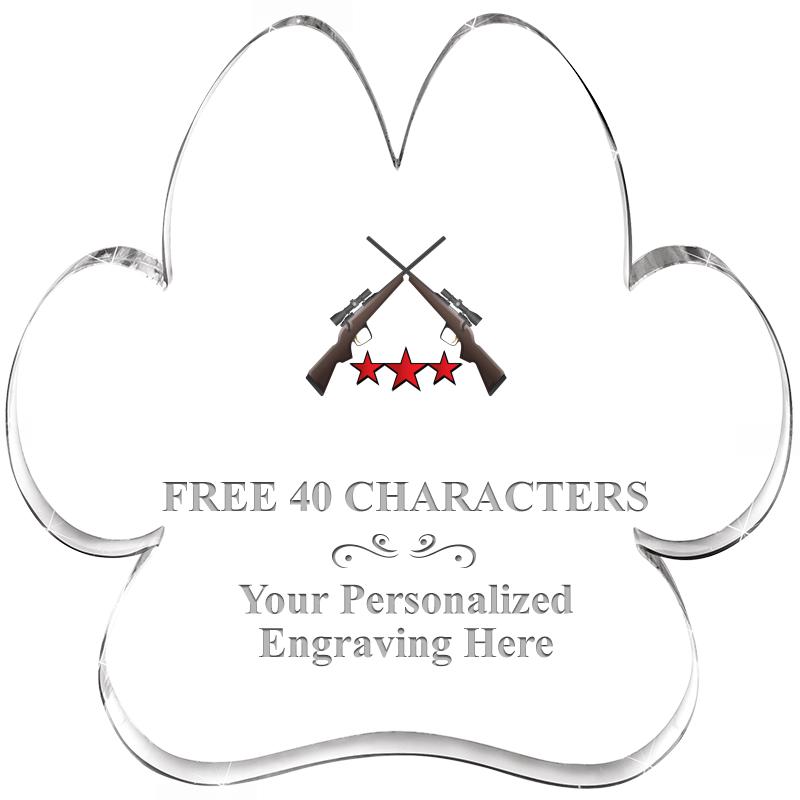 5.8" PAW PRINT ACRYLIC