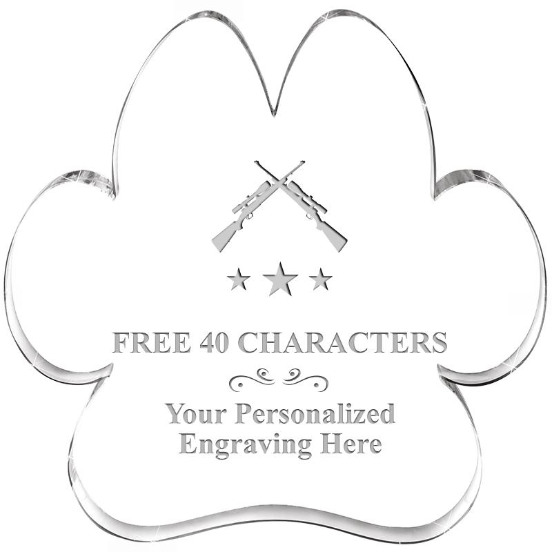 5.8" PAW PRINT ACRYLIC