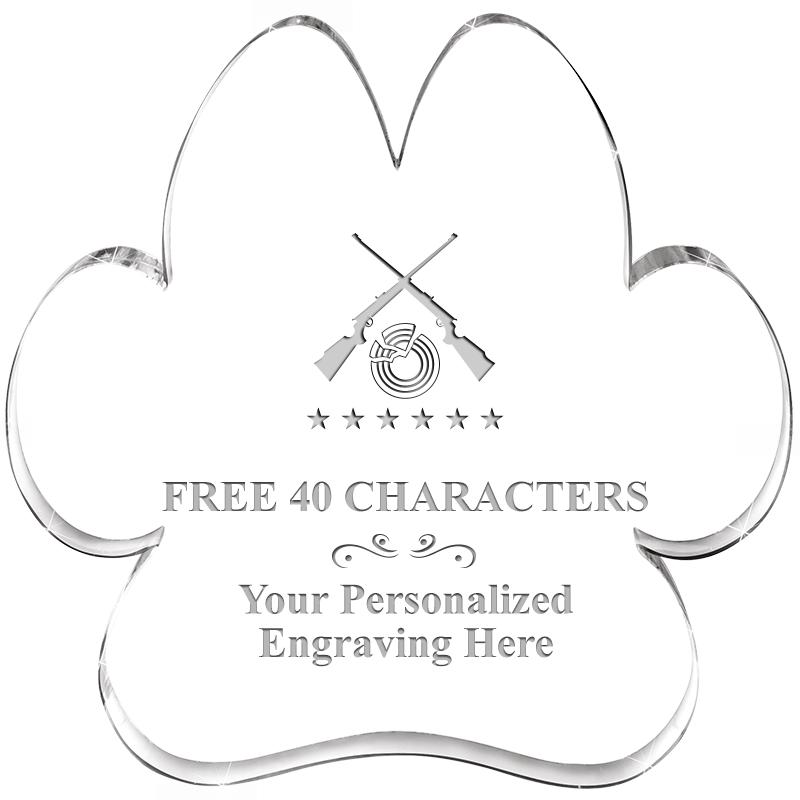 5.8" PAW PRINT ACRYLIC