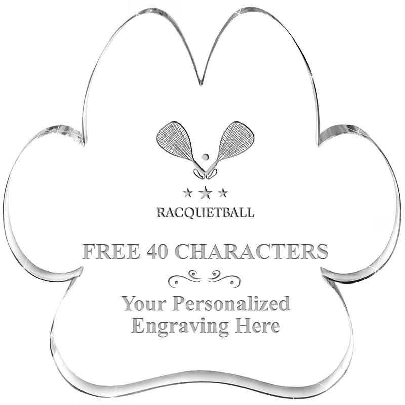 5.8" PAW PRINT ACRYLIC