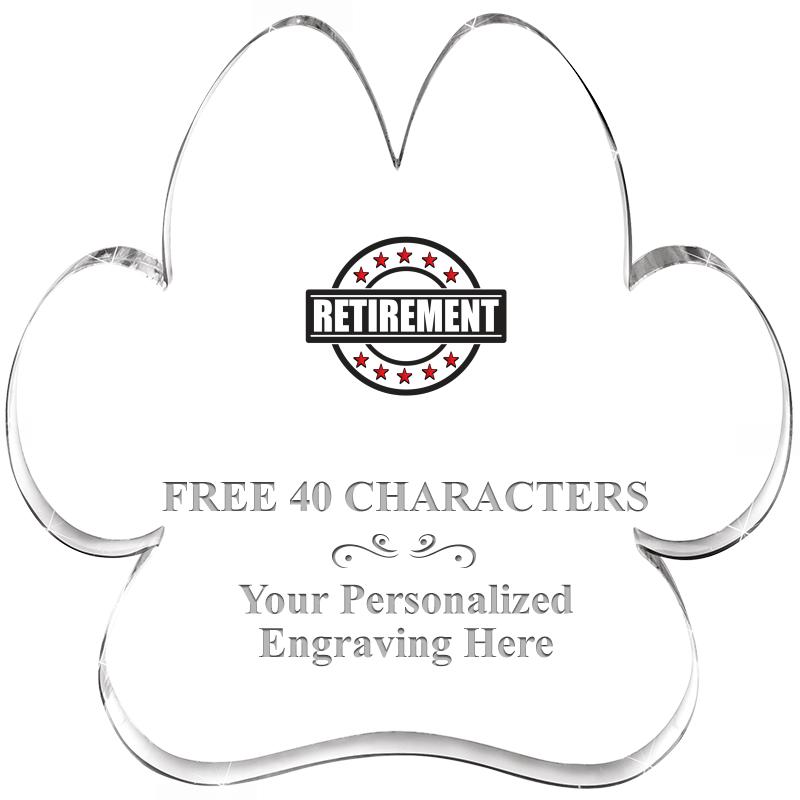 5.8" PAW PRINT ACRYLIC