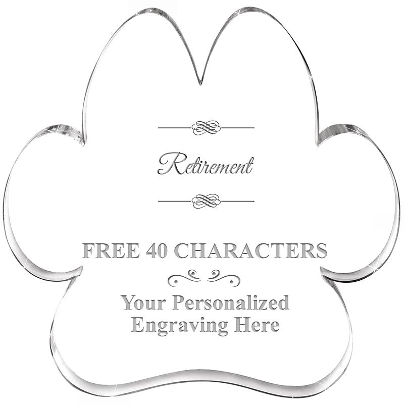 5.8" PAW PRINT ACRYLIC