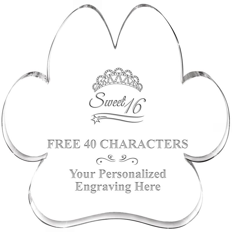 5.8" PAW PRINT ACRYLIC