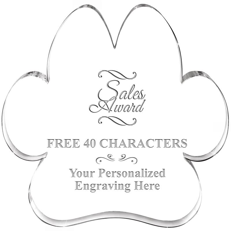 5.8" PAW PRINT ACRYLIC