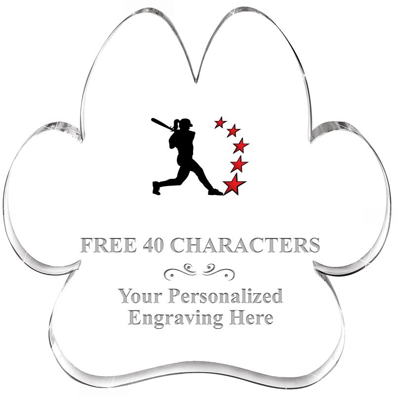 5.8" PAW PRINT ACRYLIC