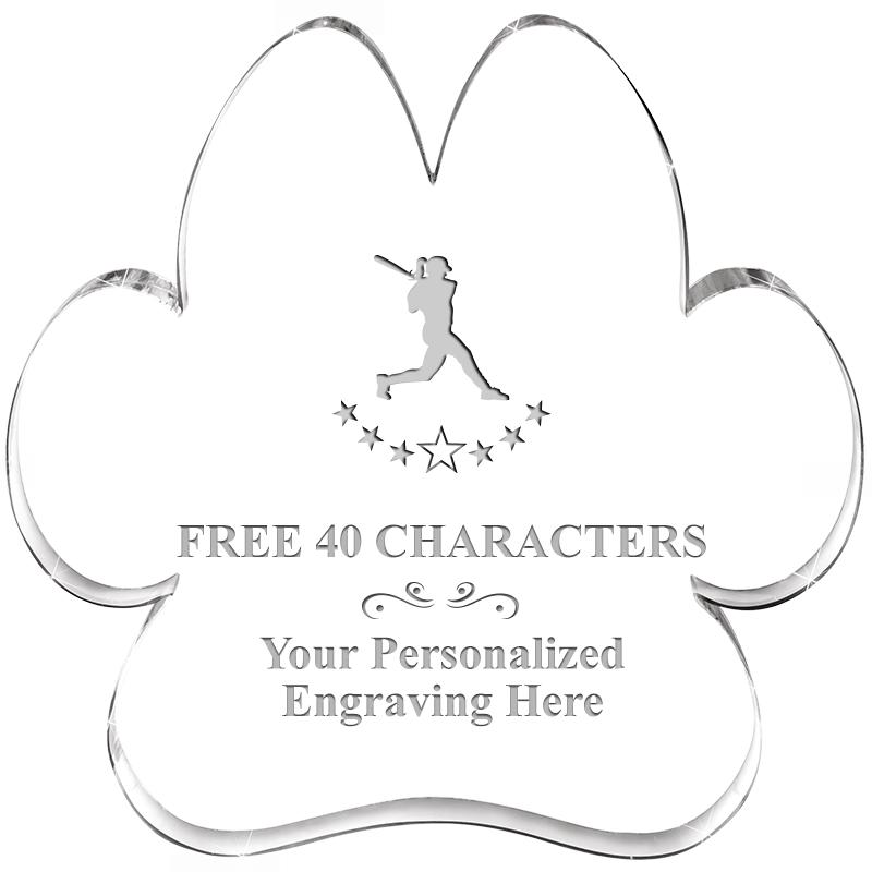 5.8" PAW PRINT ACRYLIC