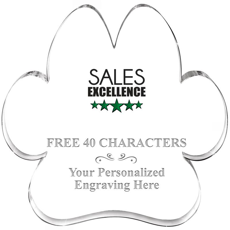 5.8" PAW PRINT ACRYLIC