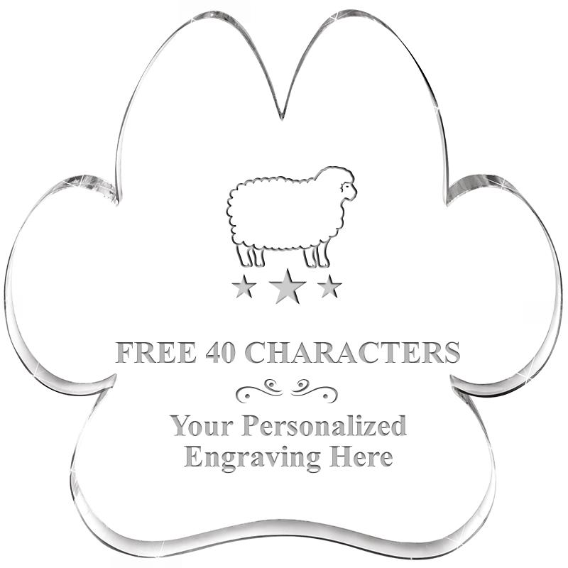 5.8" PAW PRINT ACRYLIC