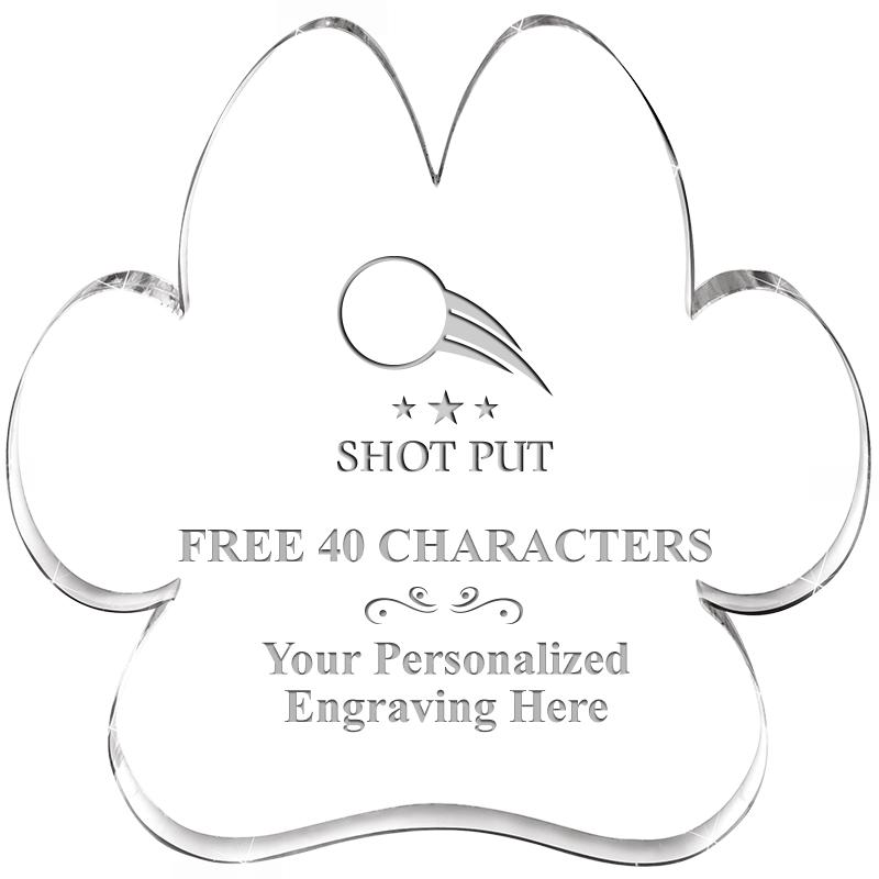 5.8" PAW PRINT ACRYLIC