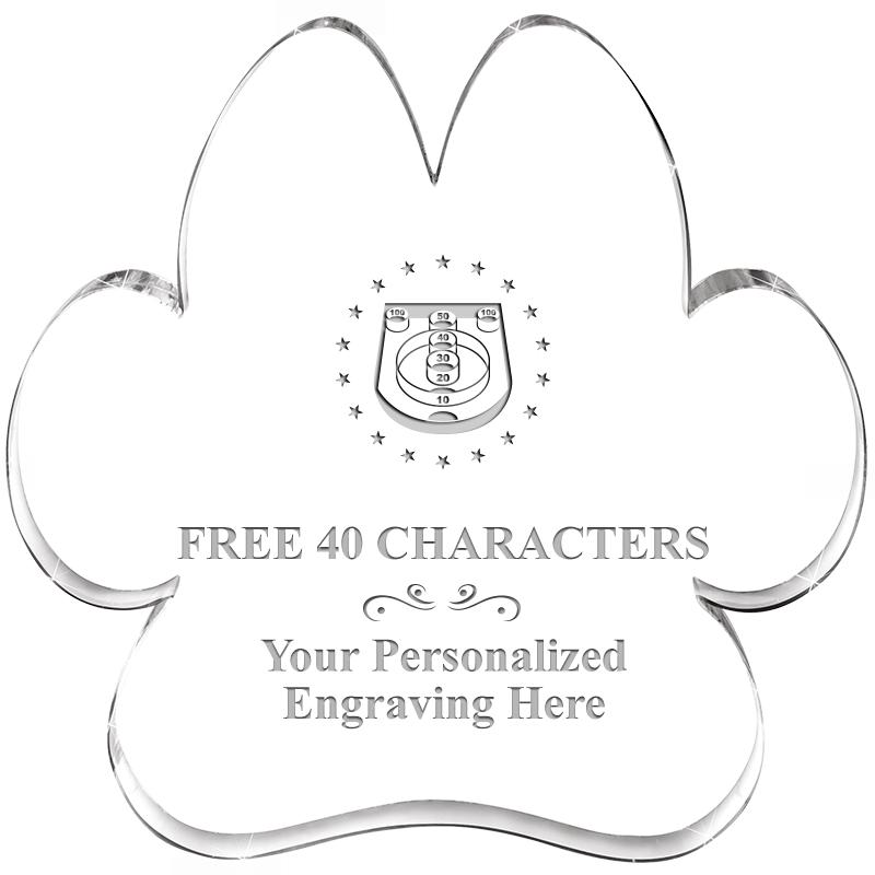 5.8" PAW PRINT ACRYLIC