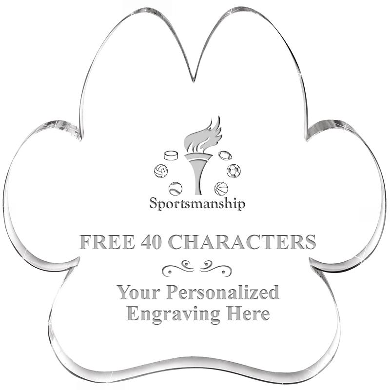 5.8" PAW PRINT ACRYLIC